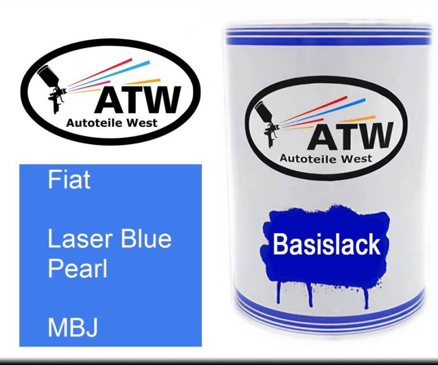 Fiat, Laser Blue Pearl, MBJ: 500ml Lackdose, von ATW Autoteile West.